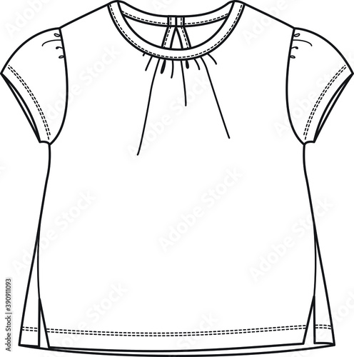 Vector blouse design for girls.