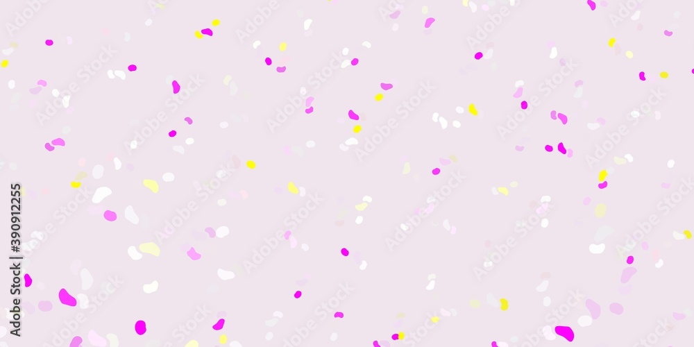 Light pink, yellow vector texture with memphis shapes. Light pink, yellow vector texture with memphis shapes.