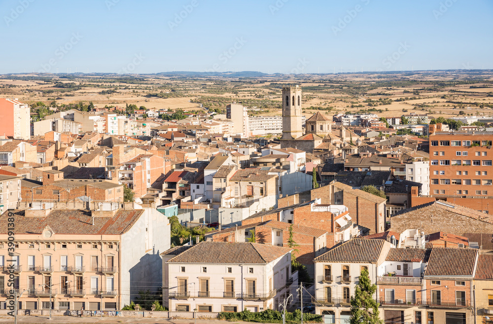 a view over Tarrega city, Province of Lleida, Catalonia, Spain