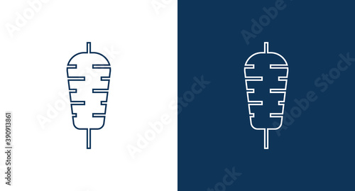 Doner kebab icon for web and mobile