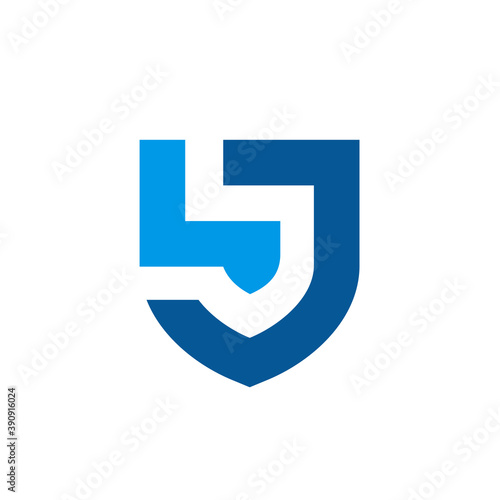 Letter LJ JL shield logo design template, professional logo for security company concept - Vector Free Download Letter LJ JL shield logo design template, professional logo for security company concept - Vector - GFXLoad