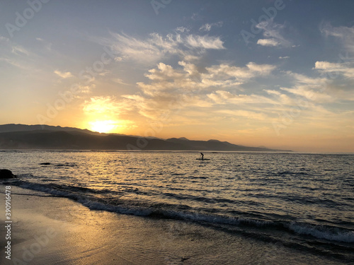 sunset on the beach