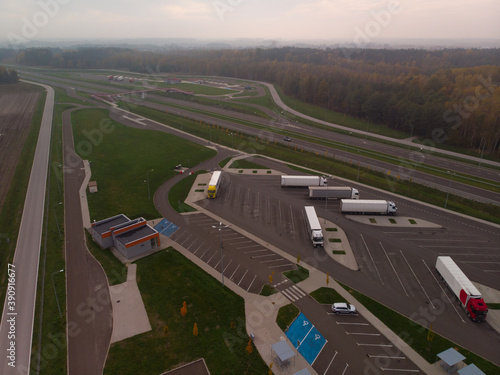 Droga ekspresowa oraz MOP na Mazowszu/Expressway and parking in Mazovia, Poland photo