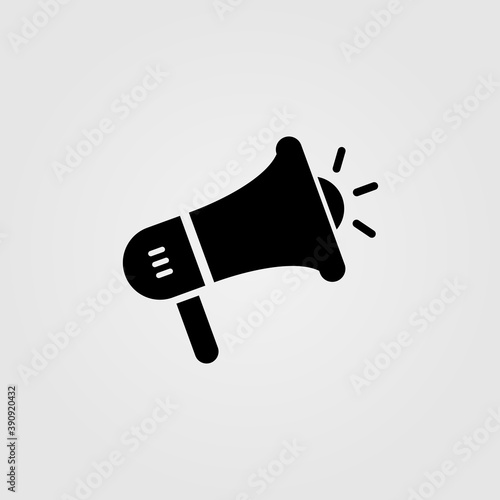 Megaphone icon. Loudspeaker symbol for marketing and business concept. Announcement sign. Vector illustration.