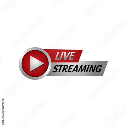 Live streaming news banner design isolated on white background Free Download Live streaming news banner design isolated on white background - GFXLoad