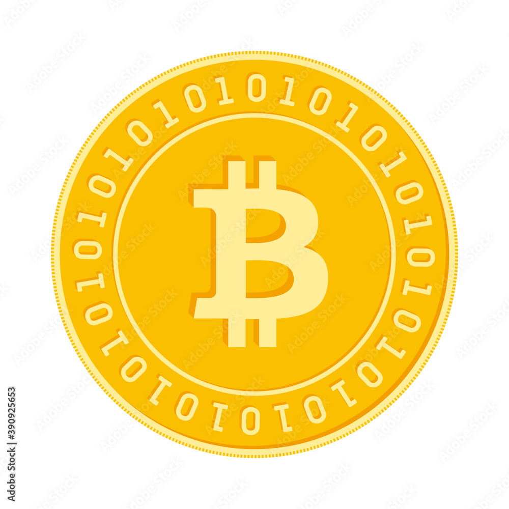 Bitcoin, internet currency coin isolated on white Bitcoin, internet currency coin isolated on white