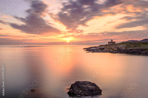 Magic sunrise at the sea photo