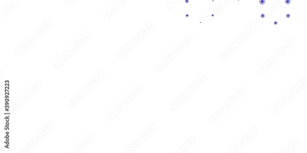 Fototapeta premium Light BLUE vector background with curves.