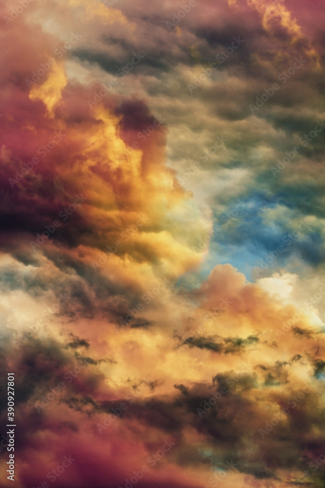 Obraz premium beautiful colorful clouds background.