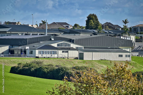 AUCKLAND, NEW ZEALAND - Jun 03, 2019: Long view of Macleans College buildings photo