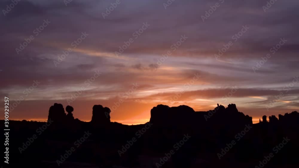 Evening sunset against the backdrop of the mountain landscape, the red mountains. Canyonlands Moab, Utah Evening sunset against the backdrop of the mountain landscape, the red mountains. Canyonlands Moab, Utah