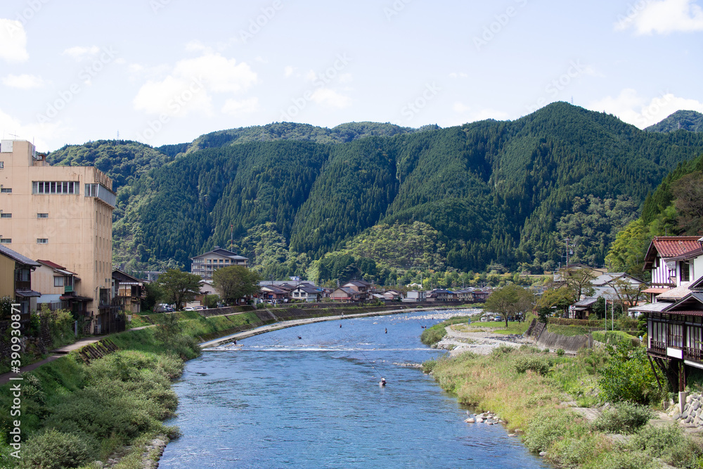custom made wallpaper toronto digitalYoshida River seen from Miyagase Bridge, Gujo City, Gifu Prefecture