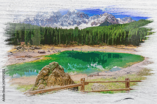 Watercolor painting of Care...