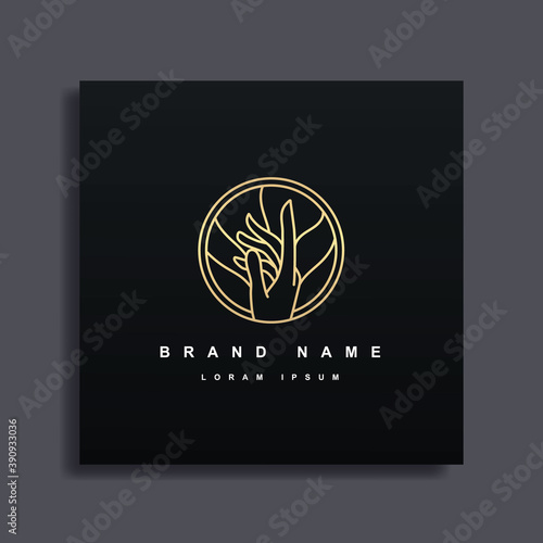 Hand Luxury logo abstract illustration