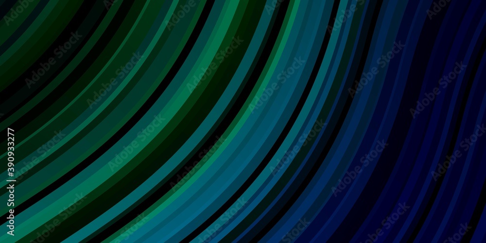 Dark Blue, Green vector backdrop with bent lines. Dark Blue, Green vector backdrop with bent lines.