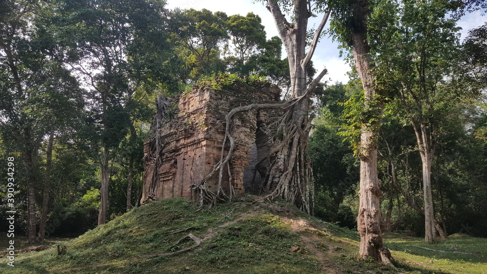 Cambodia. Prasat Bos Ream. Before the Angkor period.The city of Sambor Prei Kuk, a Hindu temple of the 7th-8th centuries. Kampong Thom province. Kampong Thom city. Cambodia. Prasat Bos Ream. Before the Angkor period.The city of Sambor Prei Kuk, a Hindu temple of the 7th-8th centuries. Kampong Thom province. Kampong Thom city.