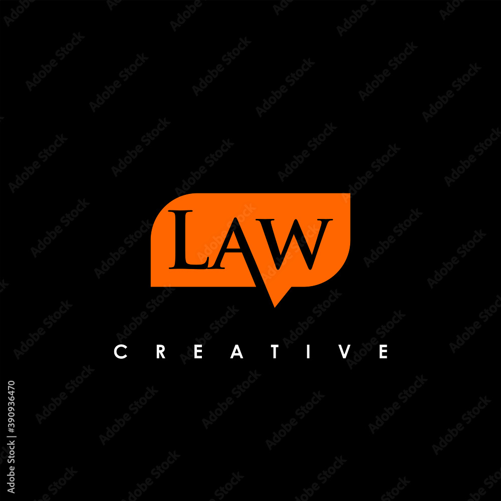 Fototapeta premium LAW Letter Initial Logo Design Template Vector Illustration 