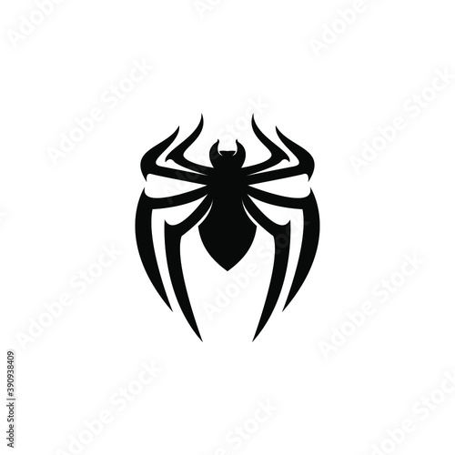 abstract spider logo icon black design