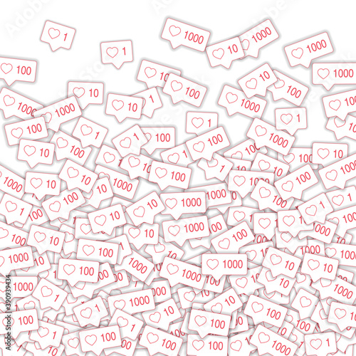 Social media icons. Social media overload concept.