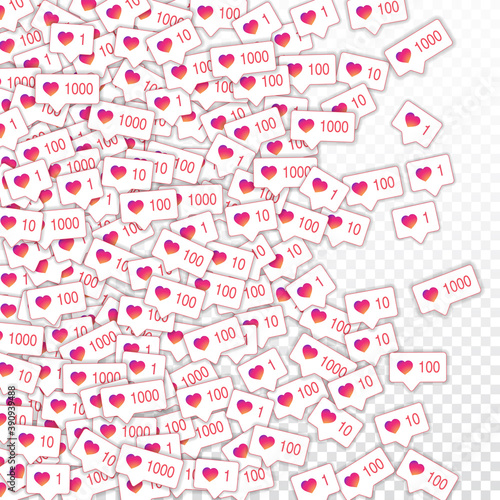 Social media icons. Social media addiction concept