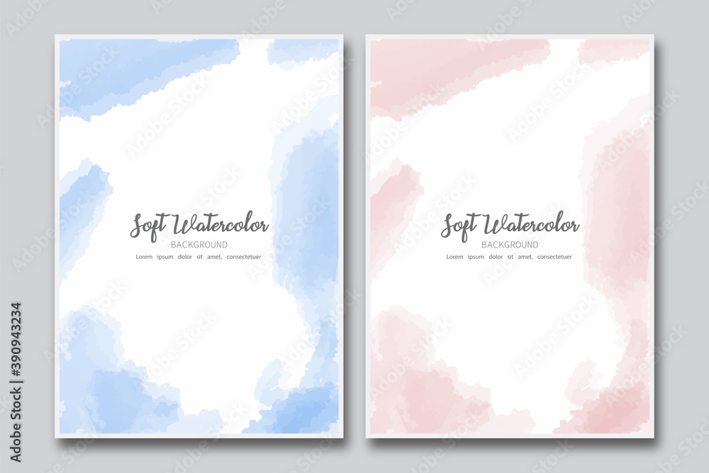 Fototapeta Abstract watercolor painted brush background