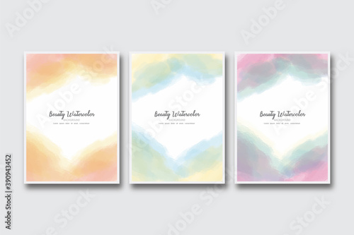 Abstract watercolor painted brush background