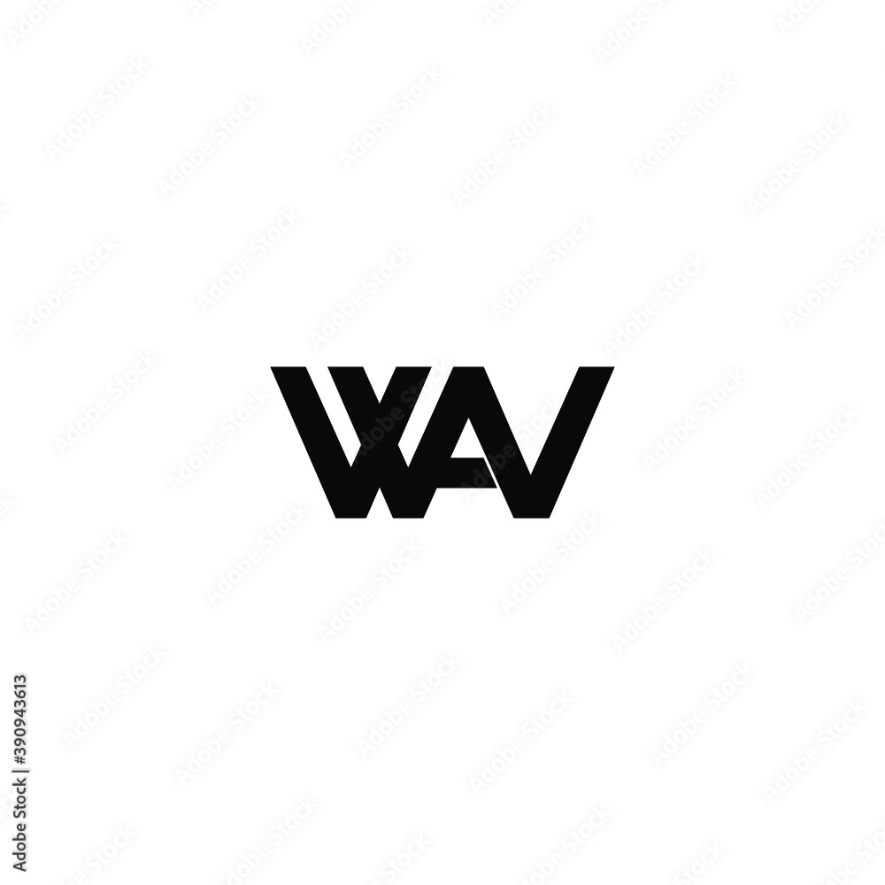 wav letter original monogram logo design wav letter original monogram logo design