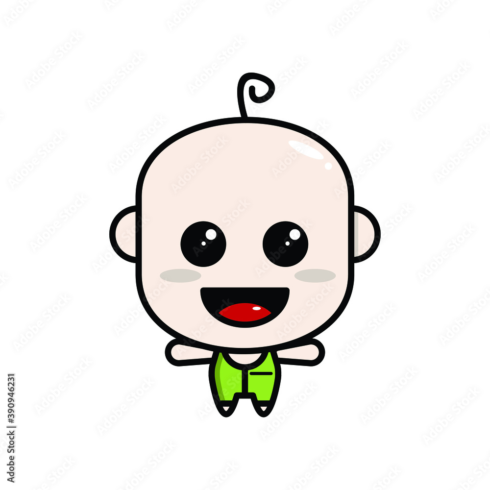 cute baby vector on white background cute baby vector on white background