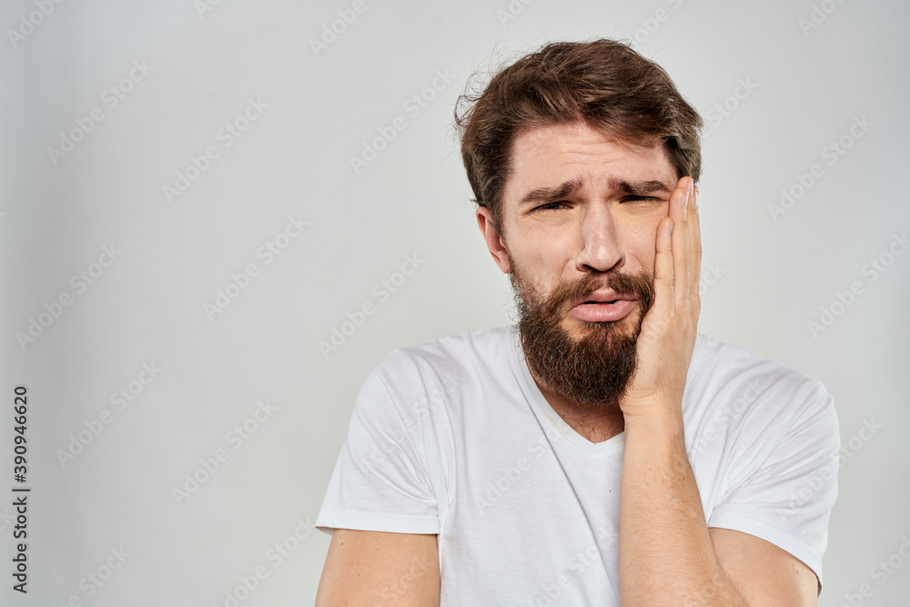 emotional bearded man close-up facial expression studio lifestyle emotional bearded man close-up facial expression studio lifestyle