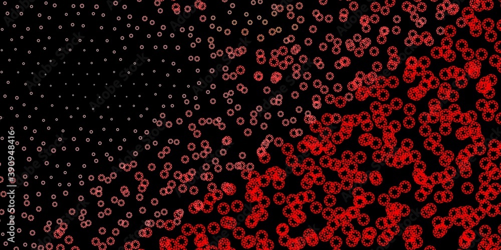 Dark red vector background with bubbles. Dark red vector background with bubbles.