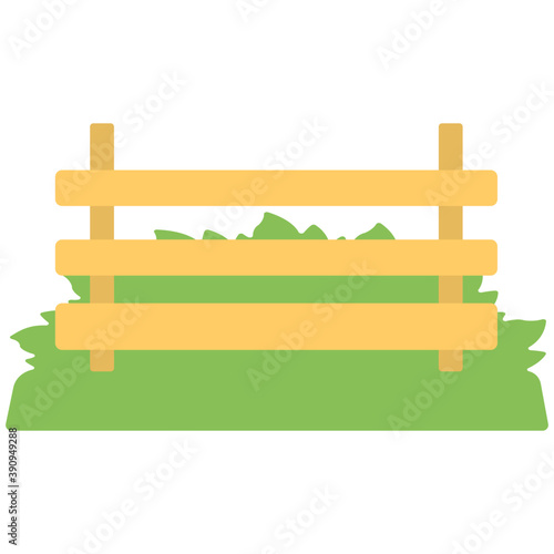 
A wooden bench placed over grass 
