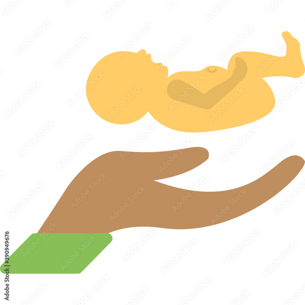 Little baby on mother’s hand flat design vector
Little baby on mother’s hand flat design vector
