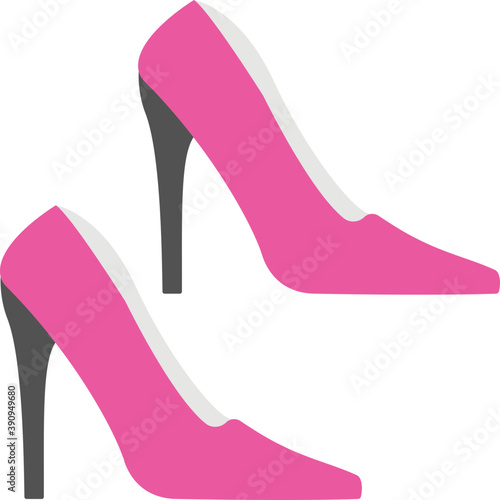 
Shoes with stiletto heel icon in flat design vector
