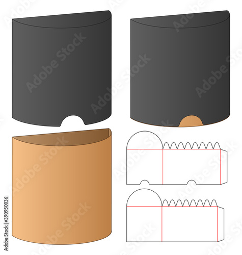 Box packaging die cut template design. 3d mock-up