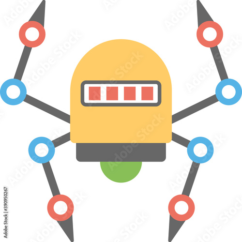 
Flat vector icon design of industrial robot
