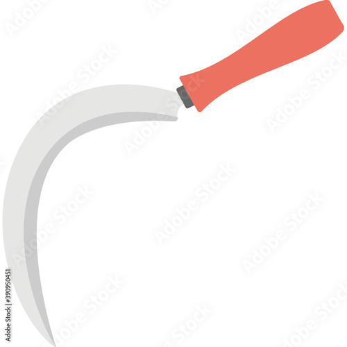 
Harvesting tool, sickle flat design icon
