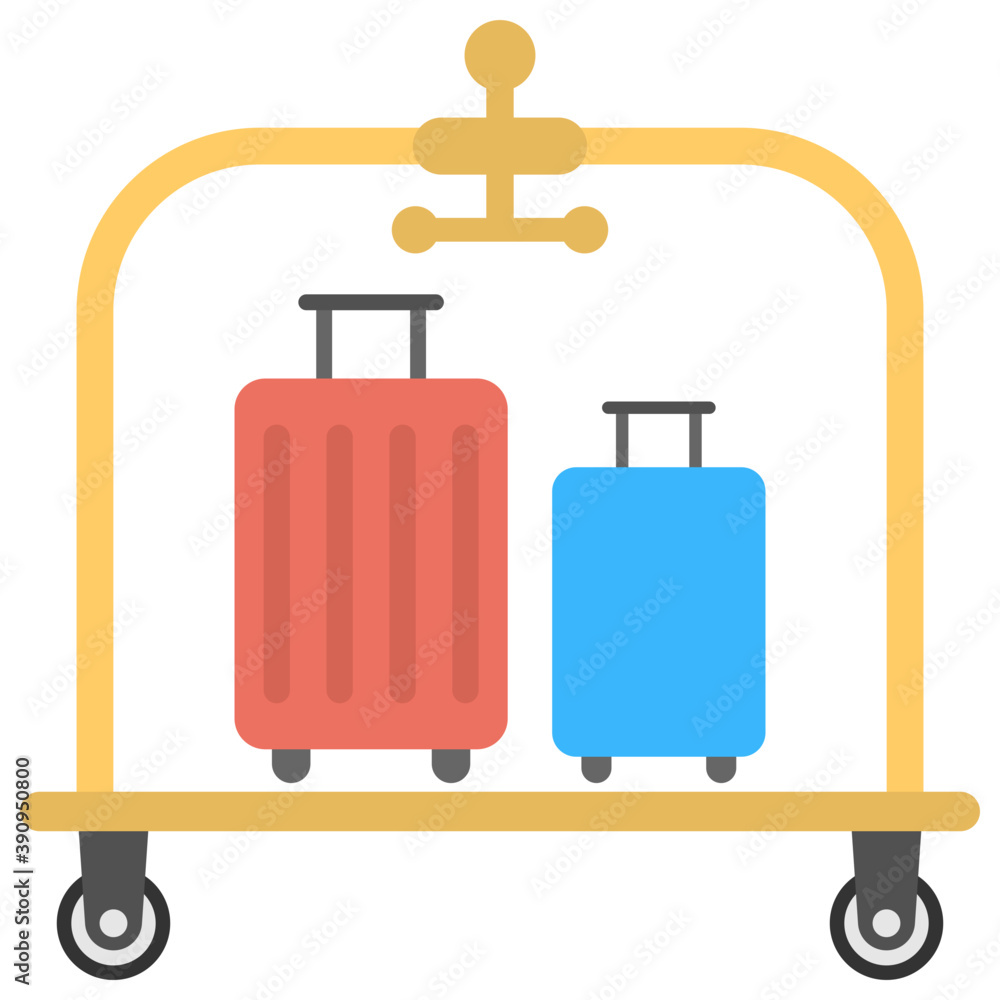 Flat icon of a suitcase with handle
Flat icon of a suitcase with handle