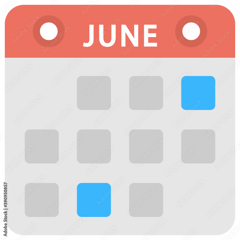 Flat icon of the page of a calendar
Flat icon of the page of a calendar