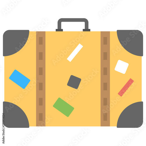 
Flat icon of a travelling bag 
