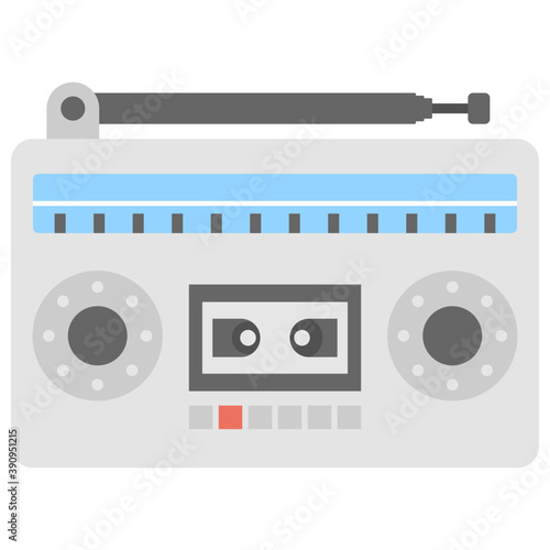 

Flat icon of a tape recorder 
