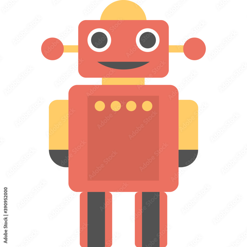 Fototapeta premiumFlat vector icon design of a robot 