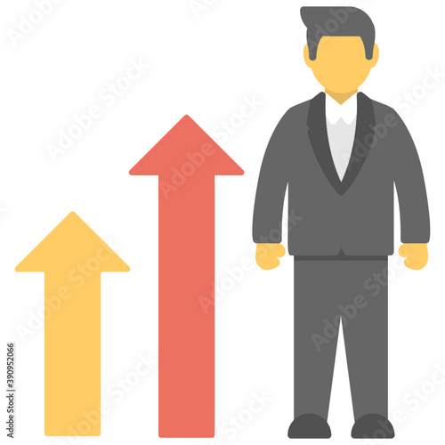 
Modern flat design of personal development or personality growth, 
