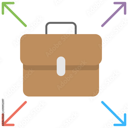 
Business opportunities concept vector icon in flat design 
