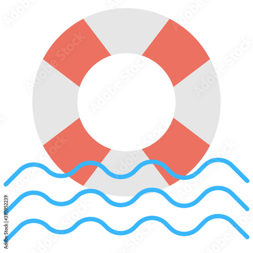 
Flat icon design of a lifeguard
