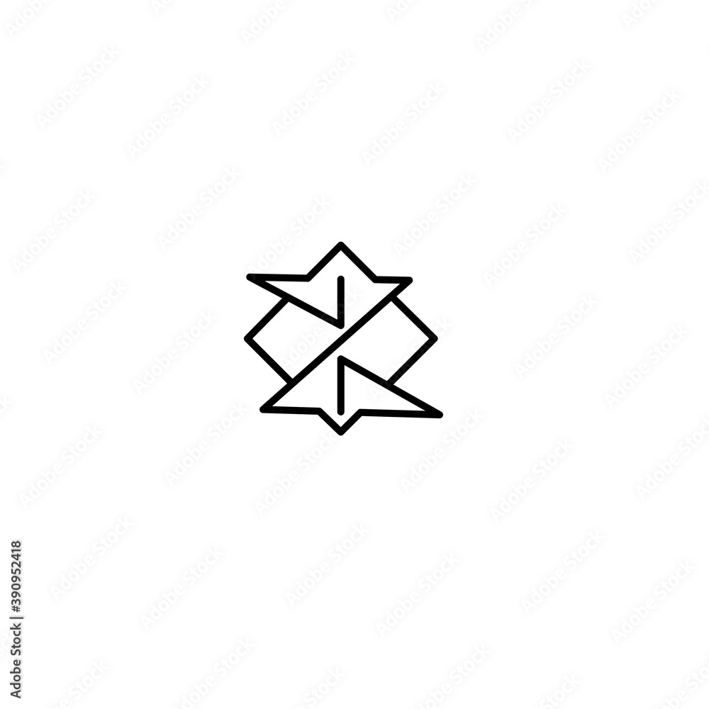 Letter Z Logo Modern Black Vector Illustration line Design Template