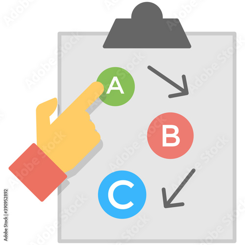 
Strategy concept, flat icon planning
