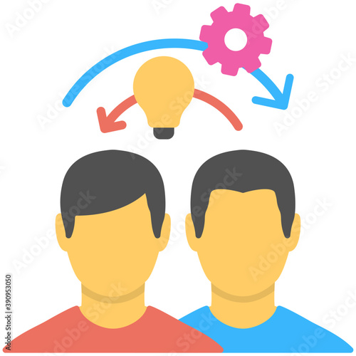 
Flat icon talent management. Skills transformation
