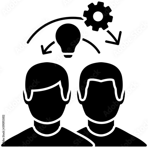 
Flat icon talent management. Skills transformation
