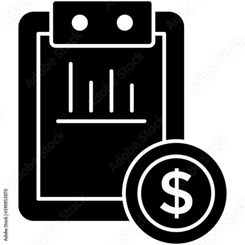 
Bank statement flat icon, business report
