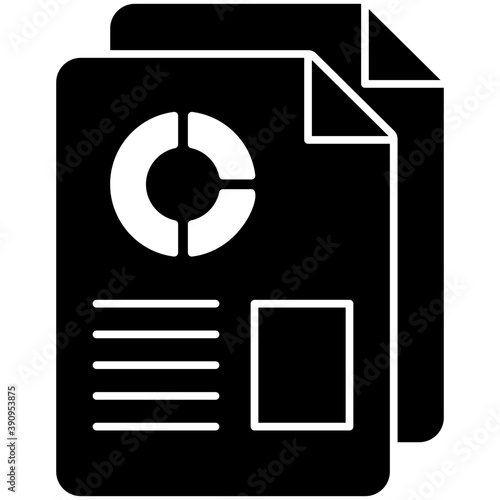 
Bank statement flat icon, business report
